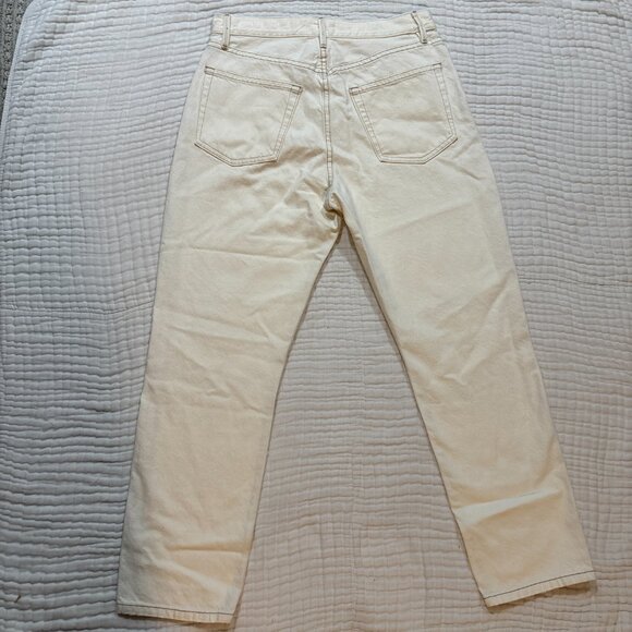 NWT FRAME Le Original Off-White Distressed High Rise Jeans – Women’s 28 - Picture 13 of 14